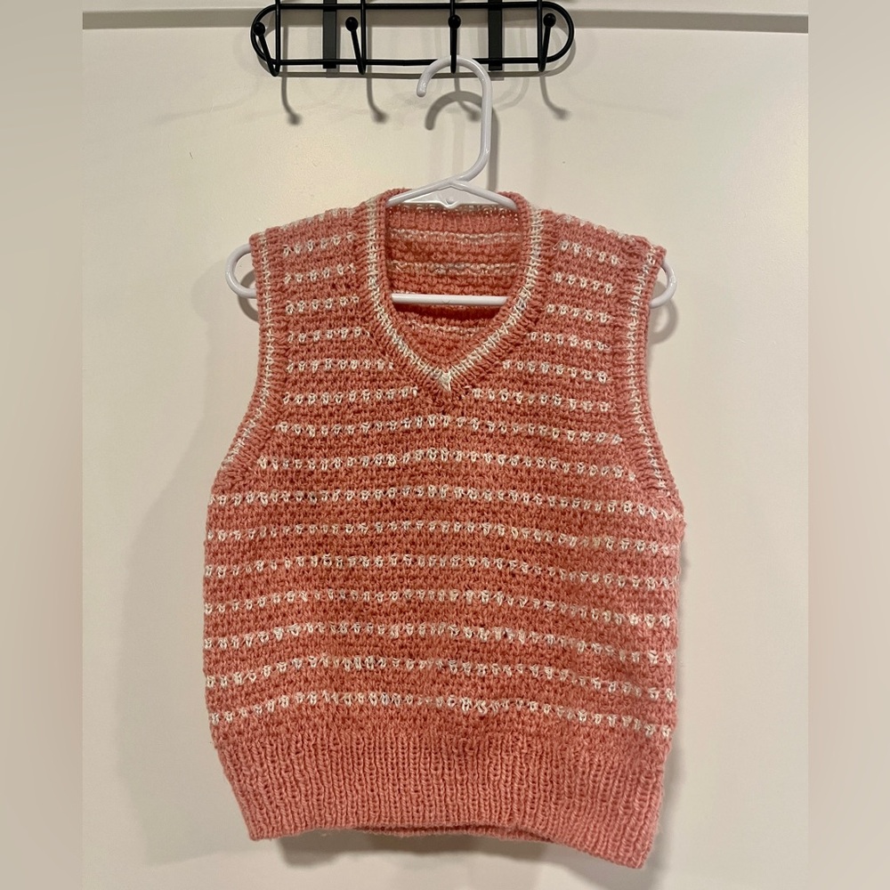 Vintage Handmade Sweater Vest for Toddler.
